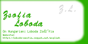 zsofia loboda business card